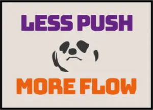 Cycling stuff - Logo Less push, more flow